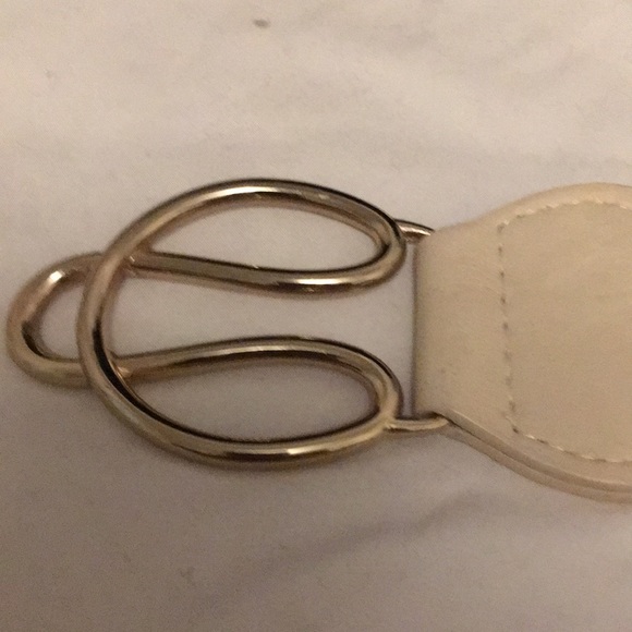 Lot of 3 black, cream and animal print vintage stretch belts - Picture 5 of 7